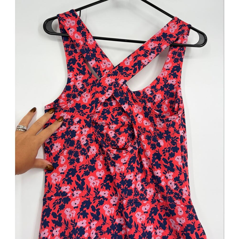 Pact Cotton Fit & Flare Open Back Maxi Dress Sweet Floral Cayenne - Picture 9 of 12